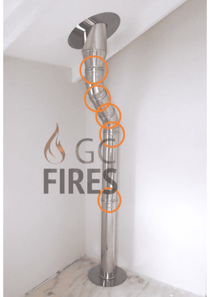 GC Fires - Flue parts & accessories - Flue Clamp - Atritube - closed combustion fireplace - 304 stainless steel (3)