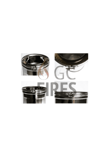 Main Pic - GC Fires - Flue parts & accessories - Flue Clamp - Atritube - closed combustion fireplace - 304 stainless steel (2)