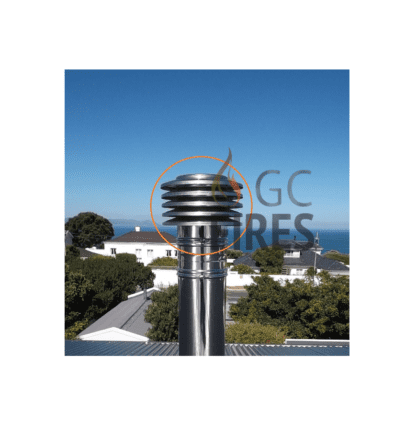 GC Fires - 180mm Storm cowl short double skin - flue parts & accessories - 304 stainless steel - closed combustion fireplace installation - At