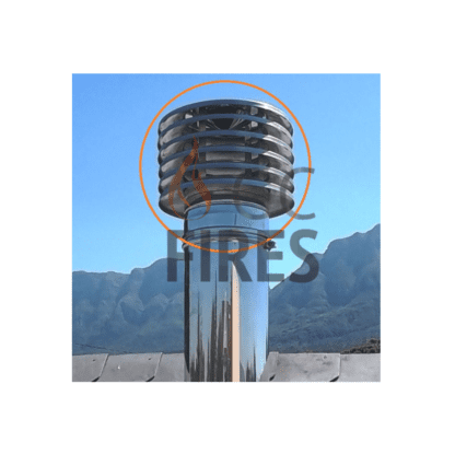 GC Fires - Storm Cowl - Flue parts & accessories - 304 stainless steel - storm cowl large long - Atritube - closed combustion fireplace installation
