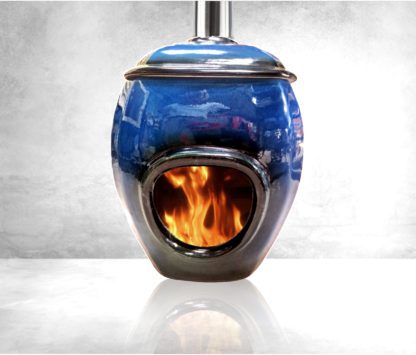 Earthfire fireplace blue - GC Fires