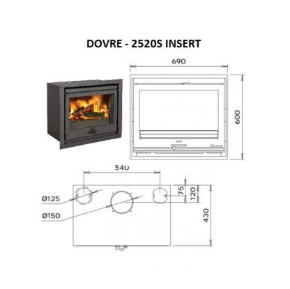 GC Fires - Dovre 2520S closed combustion fireplace insert with fans