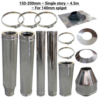 GC Fires_150-200mm – Single story – 4.5m – For 140mm spigot