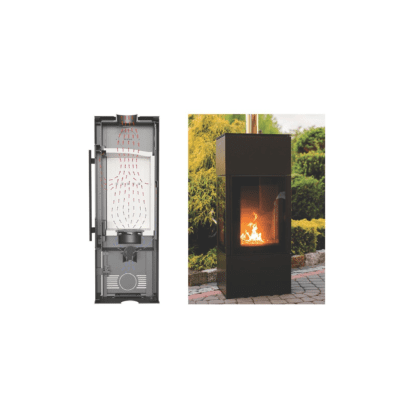 GC Fires - Kratki THOR 8 View - 8kW - Freestanding - Closed combustion wood burning fireplace - Accumote - Dimensions (7)