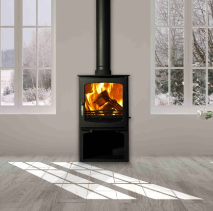 Sentinel Ottowa Curve with log stand - steel closed combustion fireplace (6)