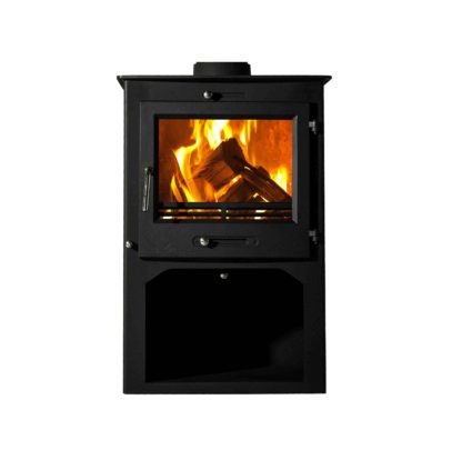 Sentinel Ottowa Square with log stand - steel closed combustion fireplace (7)