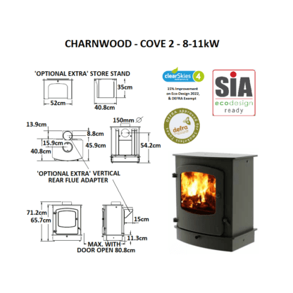 GC Fires - Charnwood - Cove 2 - 8-11kW - closed combustion fireplace - multifuel- SIA Eco-Design (10)