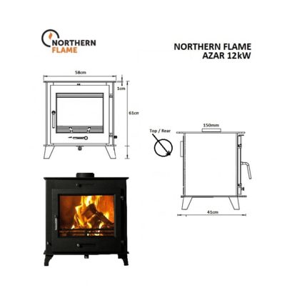 Northern Flame Azar 12kw - multifuel closed combustion fireplace (8)