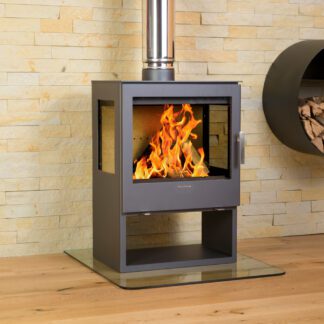 GC Fires - Hydrofire Modena Vision - side glass - 11-18kW steel fireplace - Eco Design Ready 2022 (2)