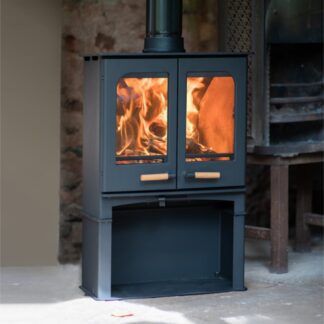 Northern Flame Panoramic Twin Door with stand 7kW Slimine Ecosy - SIA Eco Design ready - closed combustion fireplace (3)2