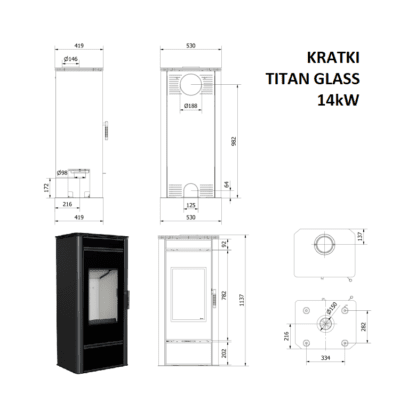 GC Fires - Kratki Titan Glass - 14kW - closed combustion wood-burning fireplace (2)
