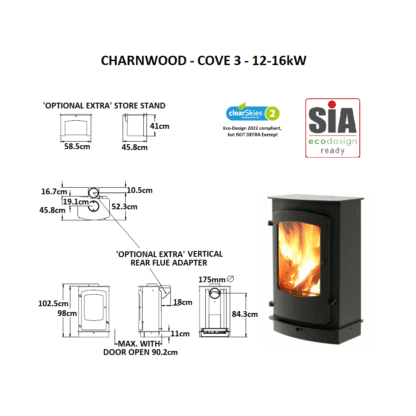 GC Fires - Charnwood - Cove 3 - 12-16kW - closed combustion fireplace - multifuel- SIA Eco-Design (10)