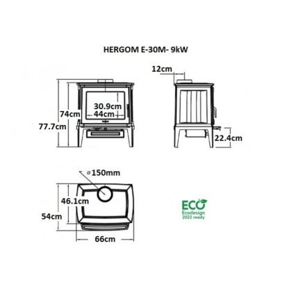 GC Fires - Hergom E-30 M - 12kW - cast iron closed combustion fireplace (2)
