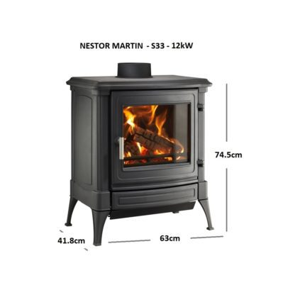 GC Fires - Nestor Martin S33 - Stanford 33 - multifuel closed combustion fireplace - 12kW (1)