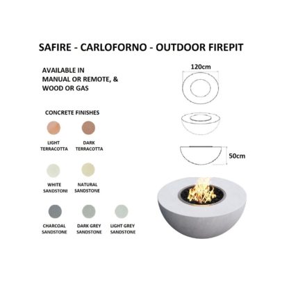 GC Fires - SAFire Carloforno Firepit - Outdoor Patio Heating - Gas - freestanding (2)