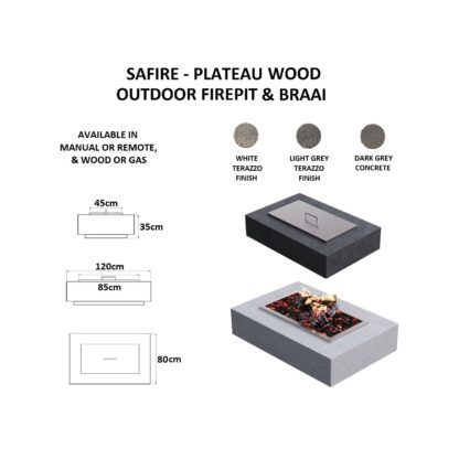 GC Fires - SAFire Plateau Wood Firepit - Braai - Outdoor Patio Heating - freestanding (2)