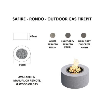 GC Fires - SAFire Rondo Gas Firepit - Outdoor Patio Heating - freestanding (2)
