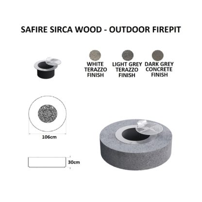 GC Fires - SAFire Sirca Wood Firepit - Outdoor Patio Heating - freestanding (2)
