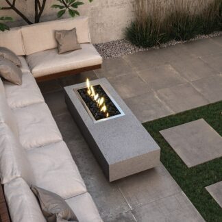GC Fires - SAFire Slick Firepit - Outdoor Gas or wood Patio Heating - Concrete -freestanding (1)