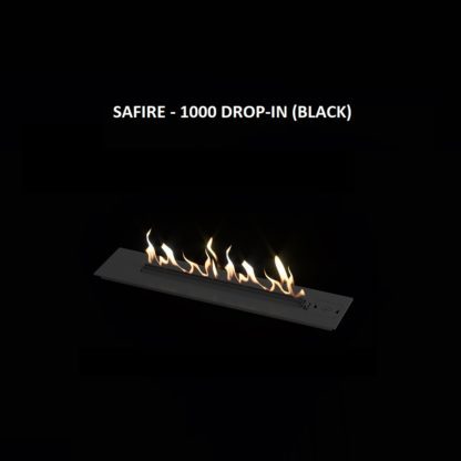 GC Fires - SAFire 1000 Drop-in gas burner - Black - cleanburn flueless gas burner (1)