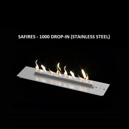 GC Fires - SAFire 1000 Drop-in gas burner - Black - cleanburn flueless gas burner (2)