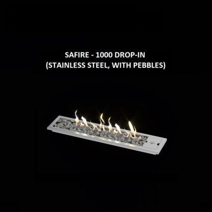 GC Fires - SAFire 1000 Drop-in gas burner - Black - cleanburn flueless gas burner (3)