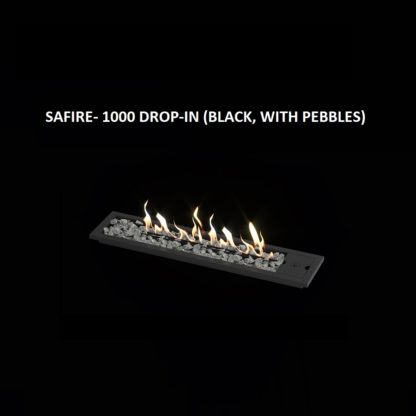 GC Fires - SAFire 1000 Drop-in gas burner - Black - cleanburn flueless gas burner (4)