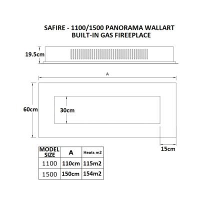 GC Fires - SAFire 1100-1500 Panorama WallArt - Built-in gas fireplace (2)