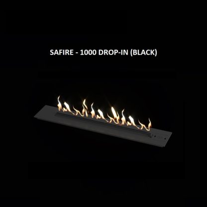 GC Fires - SAFire 1200 Drop-in gas burner - Black - cleanburn flueless gas burner (1)