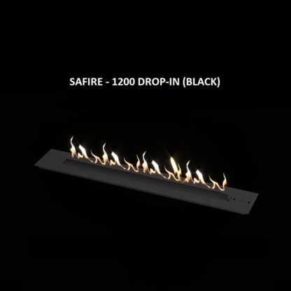 GC Fires - SAFire 1400 Drop-in gas burner - Black - cleanburn flueless gas burner (1)