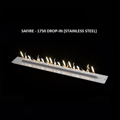 GC Fires - SAFire 1750 Drop-in gas burner - Black - cleanburn flueless gas burner (2)