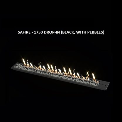 GC Fires - SAFire 1750 Drop-in gas burner - Black - cleanburn flueless gas burner (4)