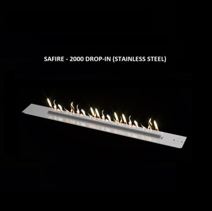 GC Fires - SAFire 2000 Drop-in gas burner - Black - cleanburn flueless gas burner (2)