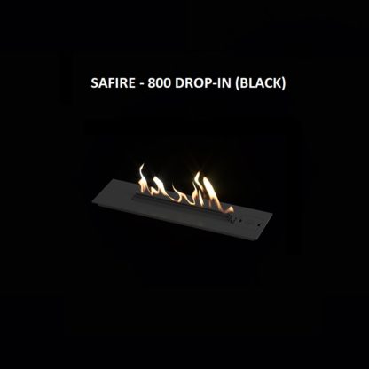 GC Fires - SAFire 800 Drop-in gas burner - Black - cleanburn flueless gas burner (1)