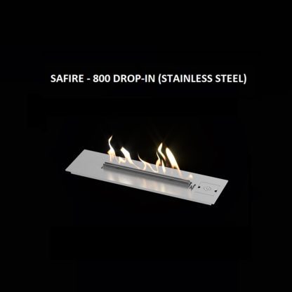 GC Fires - SAFire 800 Drop-in gas burner - Black - cleanburn flueless gas burner (2)