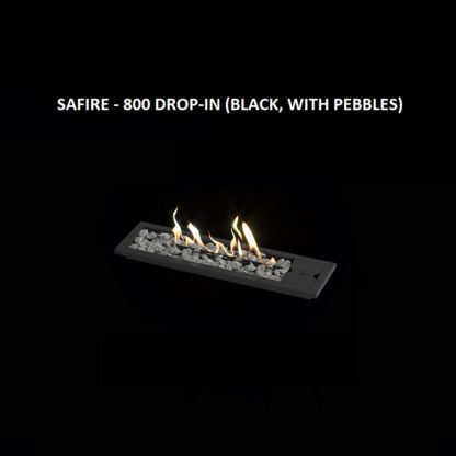 GC Fires - SAFire 800 Drop-in gas burner - Black - cleanburn flueless gas burner (4)