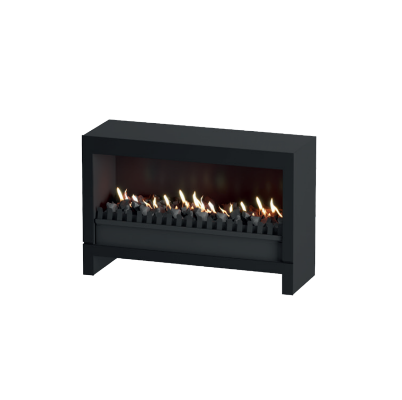 GC Fires - SAFire Baiona 1050 Freestanding Gas Fireplace - steel (2)