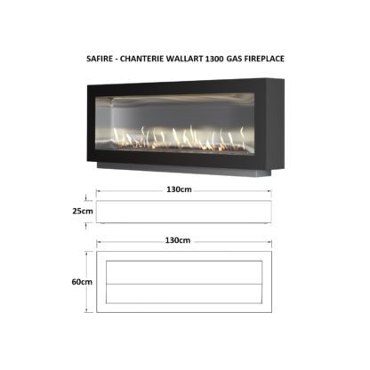 GC Fires - SAFire - Chanterie WallArt 1300 Gas Fireplace - Black (2)