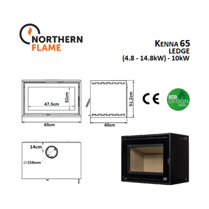 GC Fires - Northern Flame Kenna 65 Ledge - 10kW - freestanding - Eco-Design - Closed combustion fireplace (5)